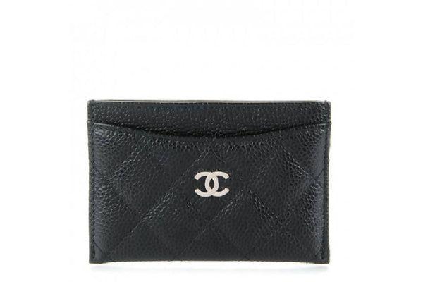 Chanel Flap Wallet Quilted Diamond Small Caviar Black