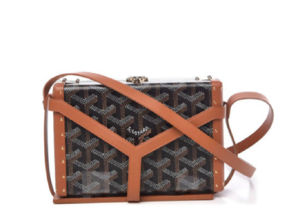 Goyard Belvedere Messenger Goyardine MM Black Tan - US