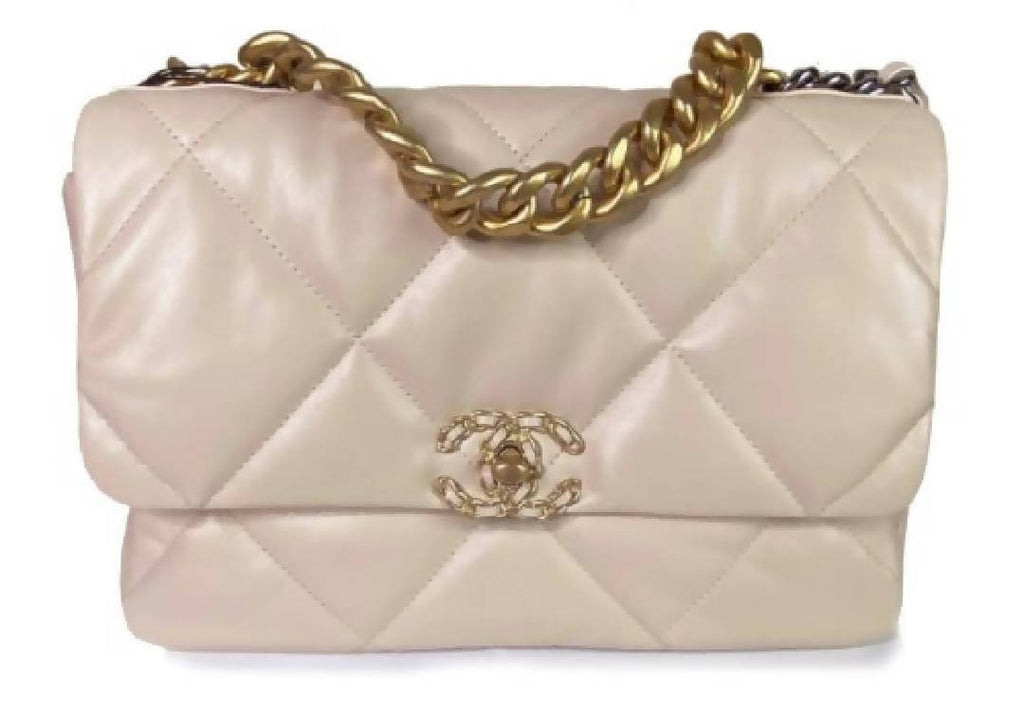 Chanel 19 Flap Beige in Leather with Gold-tone | The Accessory Circle – The  Accessory Circle by X Terrace