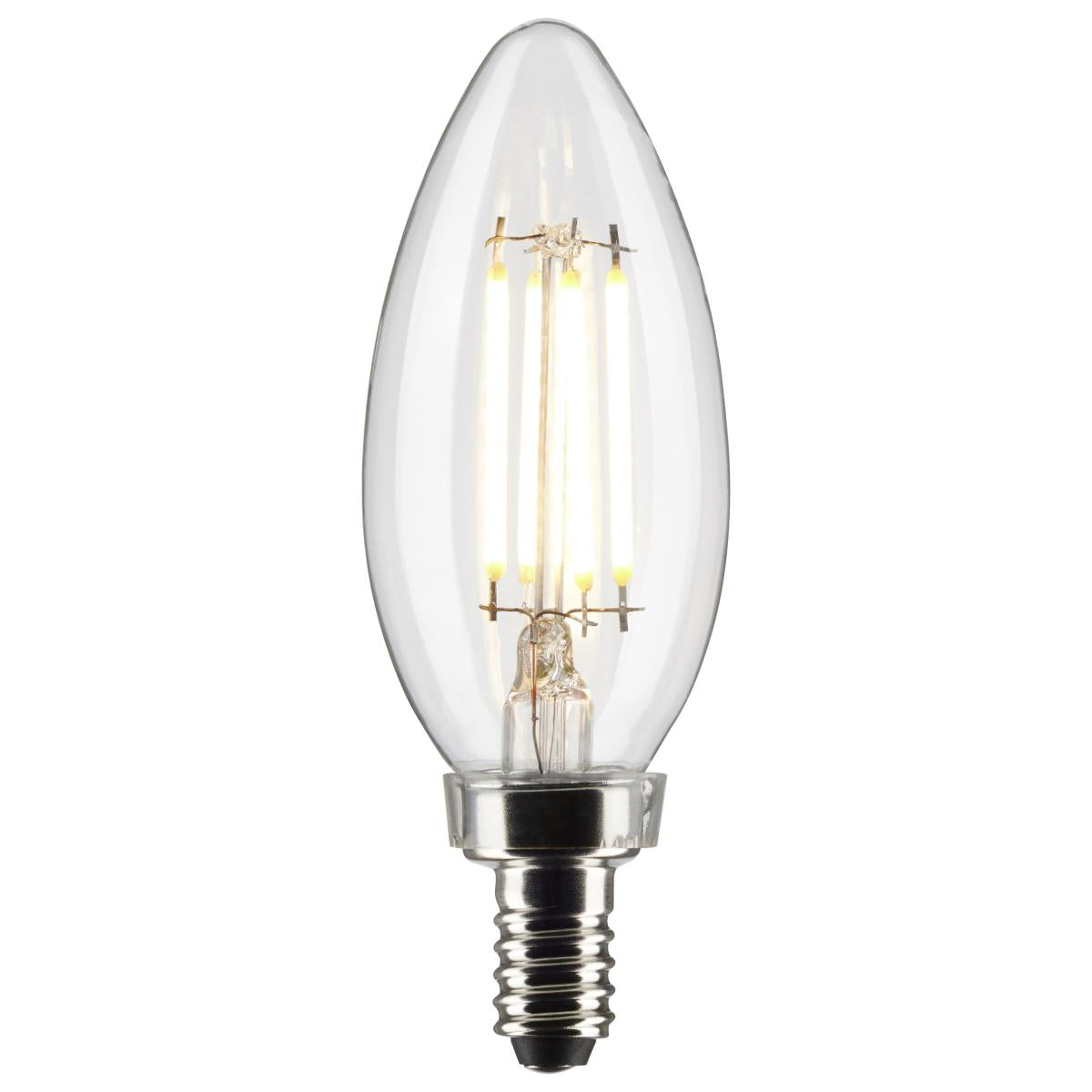 Satco Lighting S21819 4B11/LED/927/CL/120V/E12/2CD LED Clear Candelabra