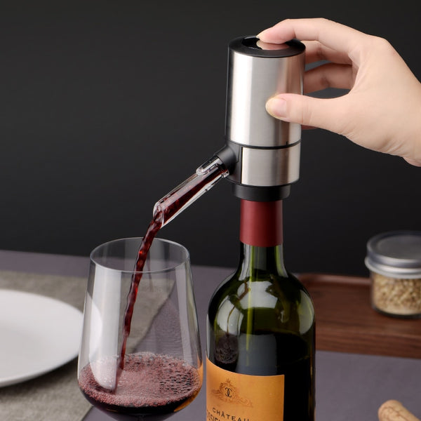 Dispensador Elétrico de Vinho 3 em 1 - Aerador, Decantador e Dispensador