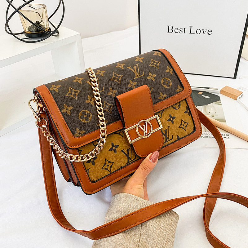 LV Louis Vuitton Hot Sale Colorblock Printed Flap Shoulder Bag Messenger Bag Shopping Bag