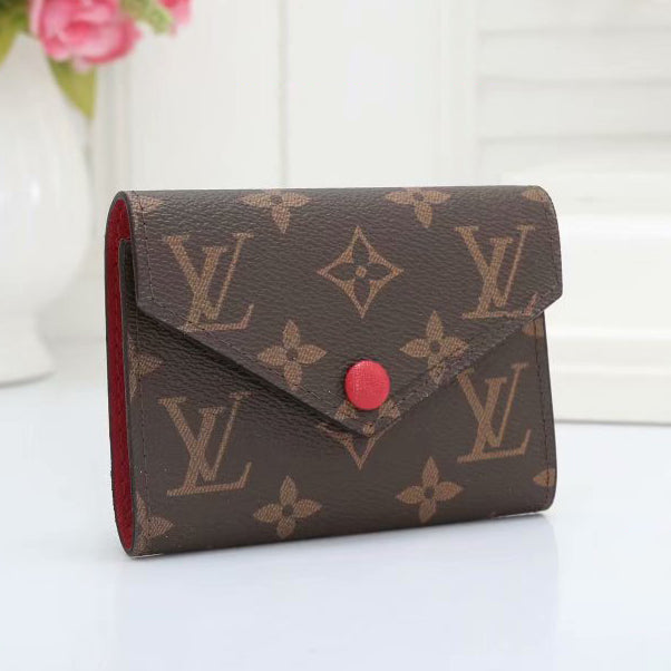 LV Louis Vuitton Colorblock Print Button Square Small Wallet Key Case Clutch Bag