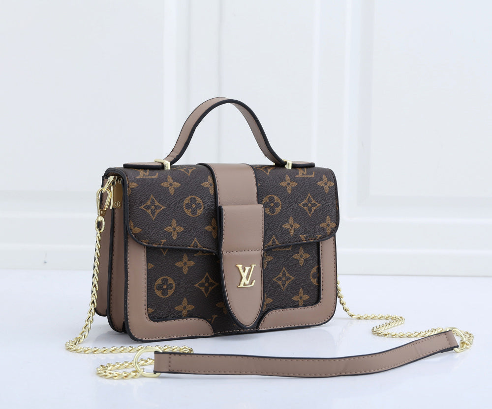 Louis Vuitton LV Hot Selling Classic Stitching Leather Tote Bag Fashion Ladies One Shoulder Messenge