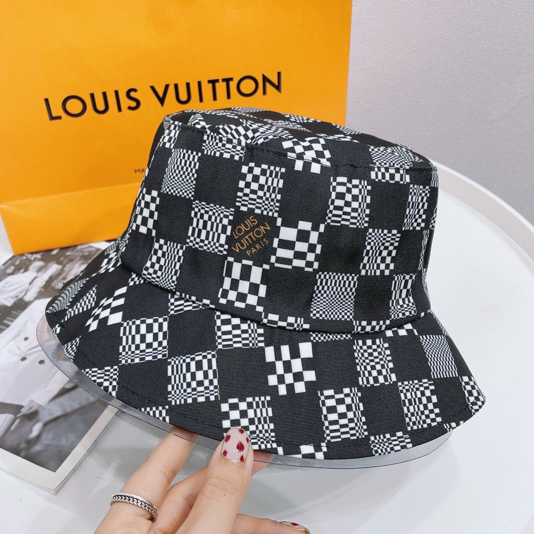 Louis Vuitton LV jacquard embroidery fisherman hat