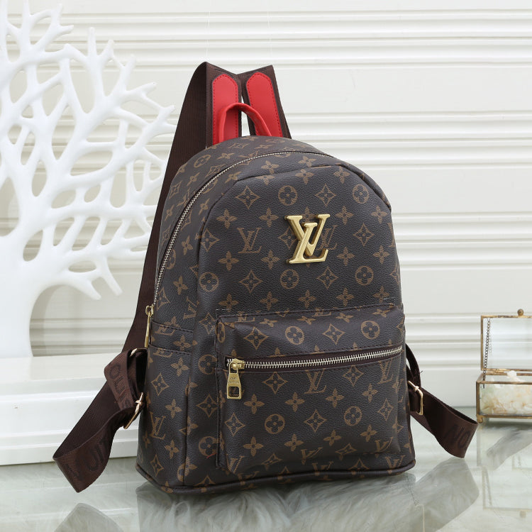 Louis Vuitton LV Hot Selling Classic Stitching Leather Backpack 