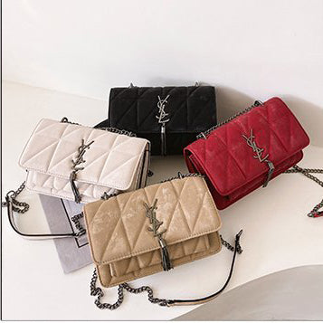 YSL Fashionable Ringed chain bag small postman bag single shoulder cross-body bag for women