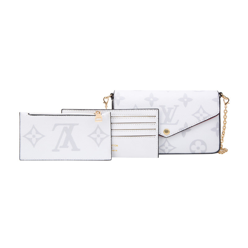 Louis Vuitton LV Monogram Women's Three-in-One Mahjong Bag Shoulder Bag Wallet Three-piece Set
