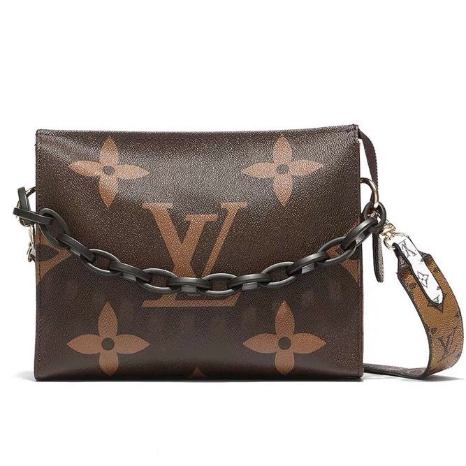 LV Louis Vuitton Colorblock Print Letter Chain Shopping Shoulder Bag Messenger Bag Cosmetic Bag