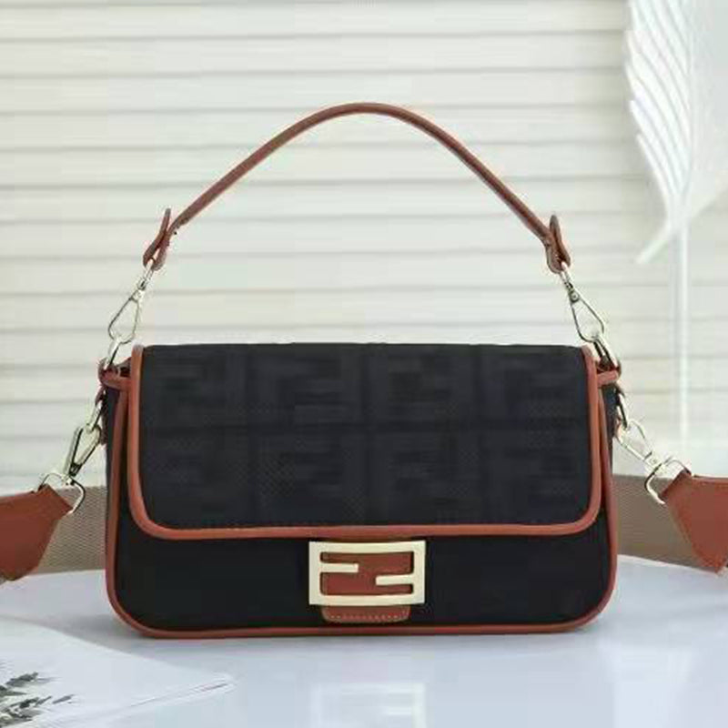 Fendi Embroidered Letter Tote Shoulder Messenger Bag