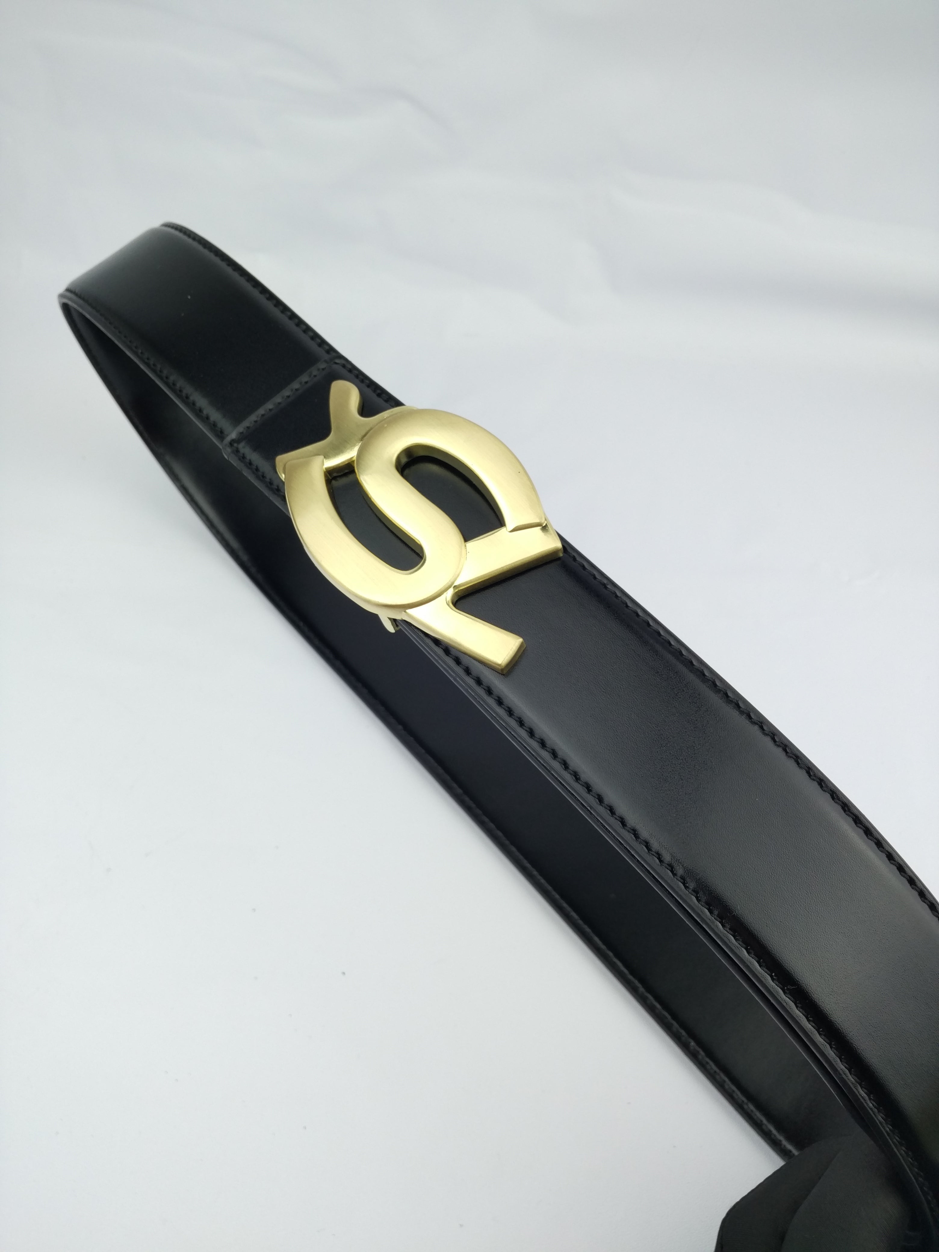 YSL Saint Laurent hot-selling classic metal big letter buckle belt waist belt fashion ladies belt