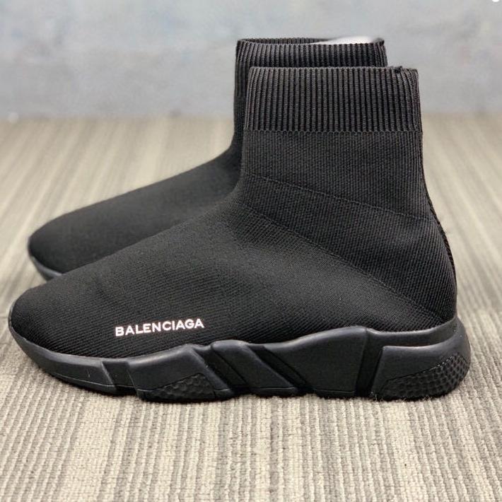 Balenciaga Fashionable Women Men Leisure Knitting Black Couple Sport Socks Shoes