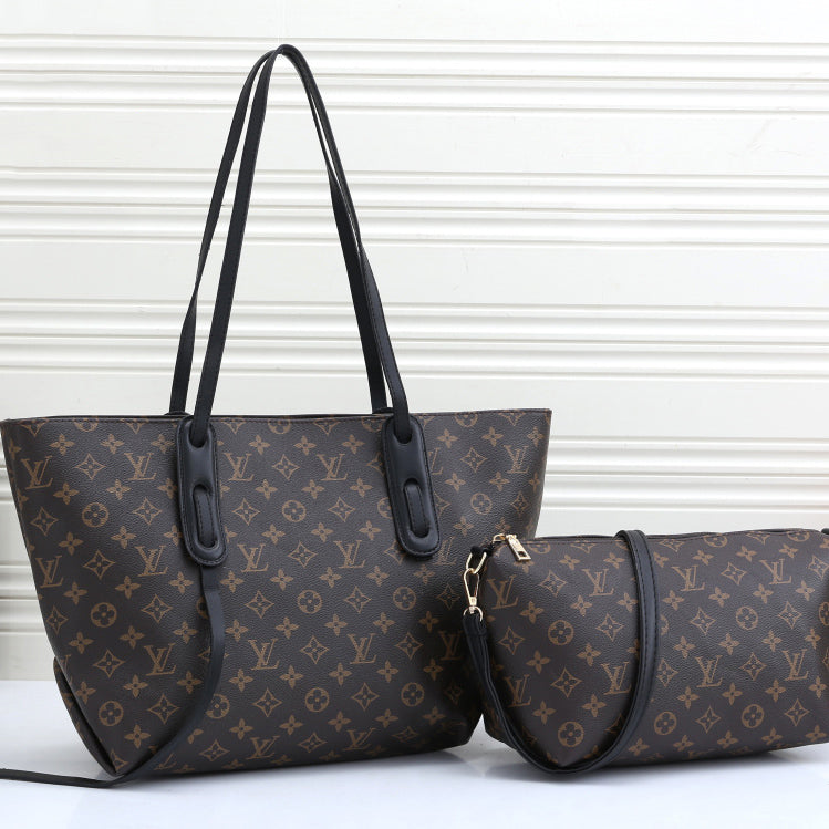 Louis Vuitton LV new product classic letter printing ladies two-piece shopping shoulder bag messenge