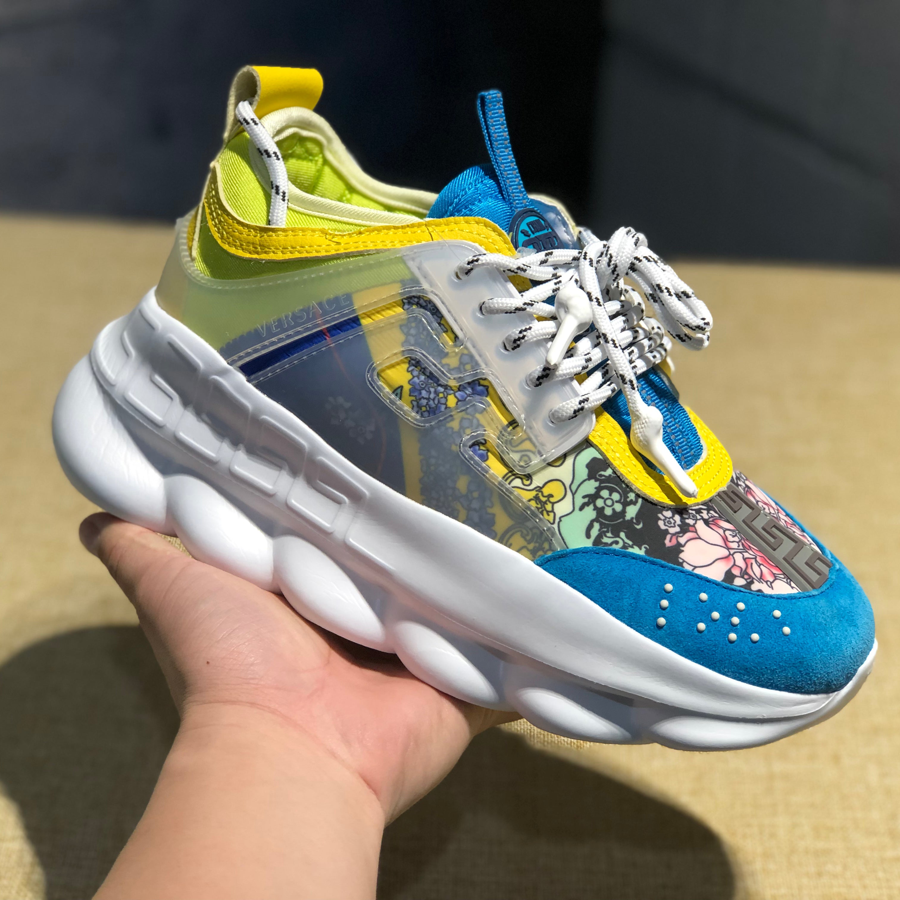 Versace Chain Reaction Men's and Women's Sneakers Shoes