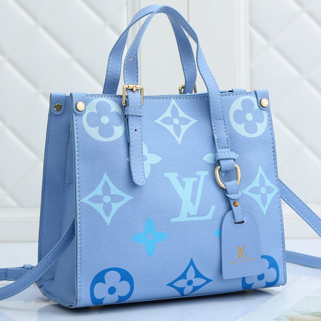 Louis Vuitton LV Solid Color Embossed Letters Handbag Lady Shopp