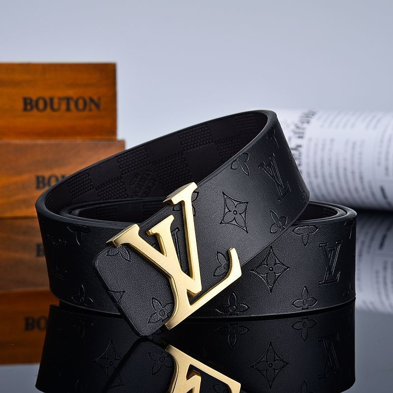 Louis Vuitton LV Fashion New Monogram Embossed Ladies Men Women Belt