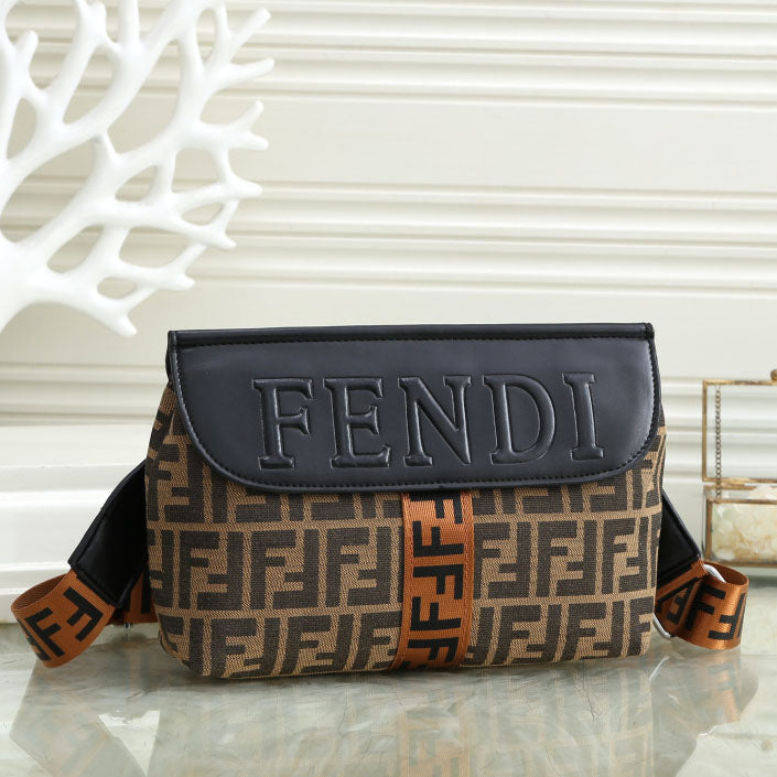 Fendi women's wide shoulder strap flap diagonal bag