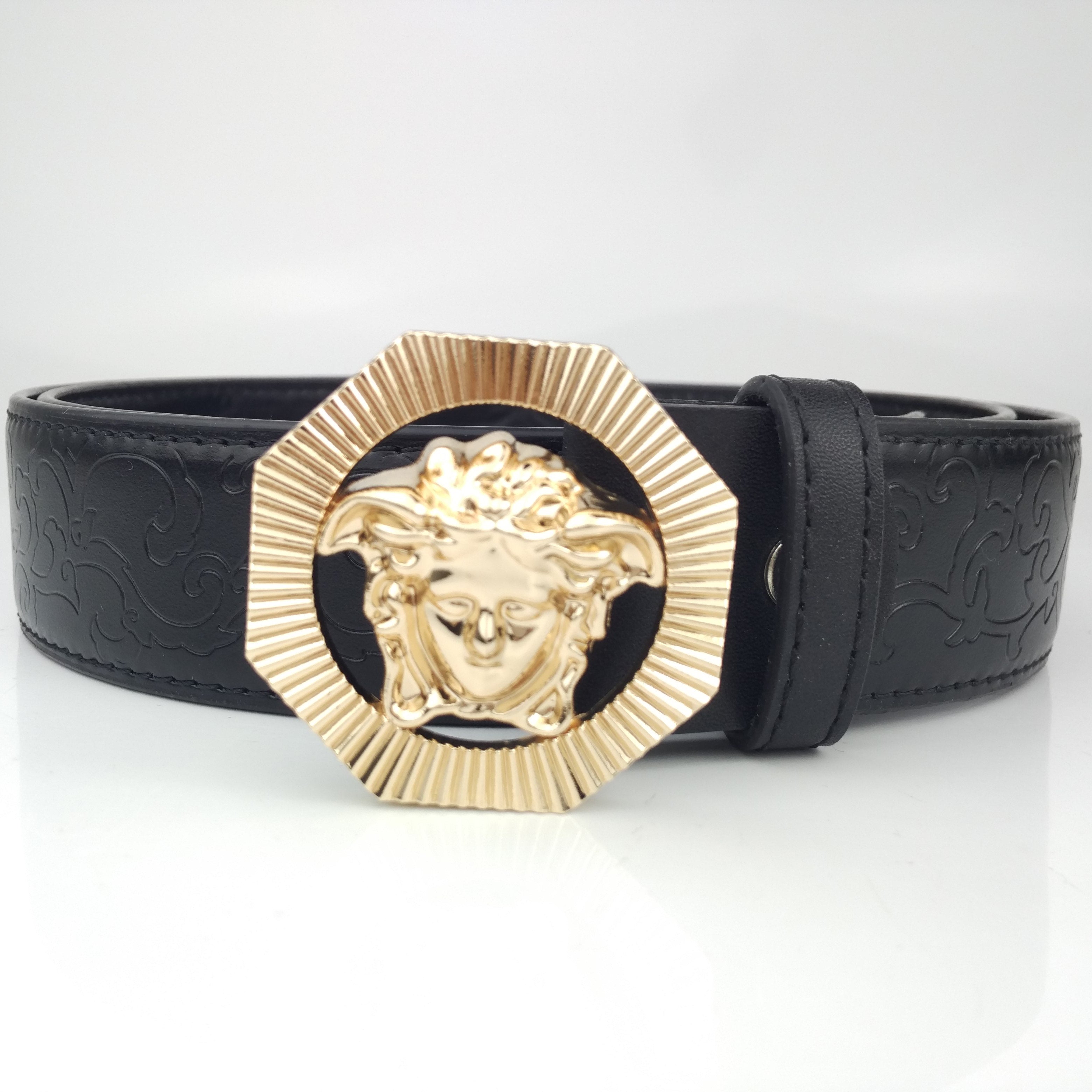 Versace new Medusa embossed men's casual belt