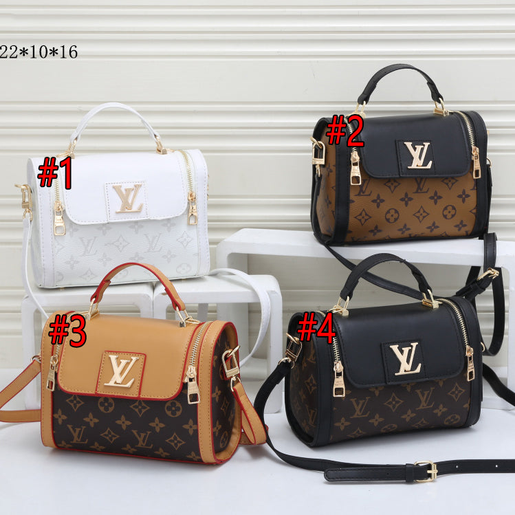 LV Louis Vuitton new product stitching color ladies shopping handbag shoulder bag messenger bag #3