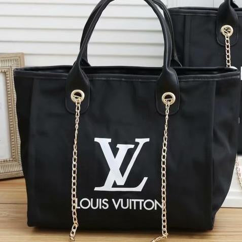 LV Louis Vuitton printed letters canvas shopping handbag chain shoulder bag messenger bag