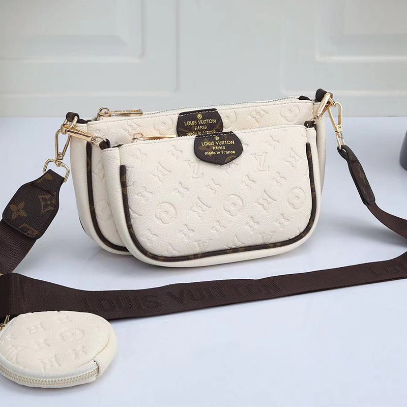Louis Vuitton LV Monogram Women's Shoulder Bag Wallet Three-