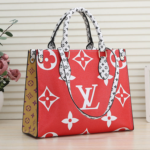 LV Louis Vuitton classic color matching printed letters ladies handbag shoulder bag shopping bag