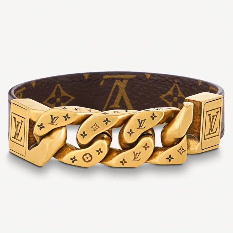 LV Louis Vuitton Classic Letter Engraving Fashion Lady Bracelet