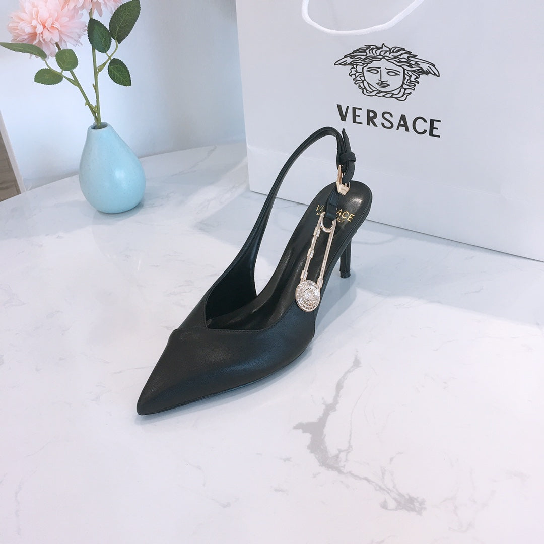 Versace women's high heel pin buckle sandals shoes