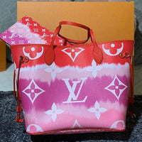 Louis Vuitton LV Women Men Luggage bag color cloud printing gradient