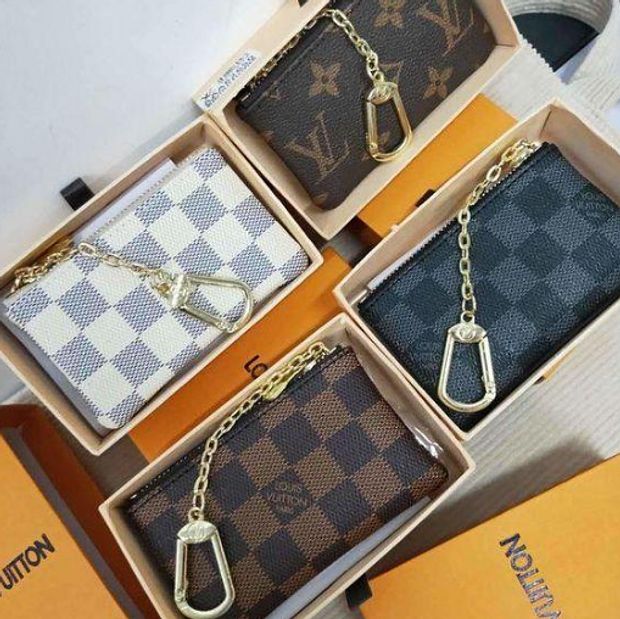 Louis Vuitton LV Clutch Bag Wristlet Women Men Key Pouch