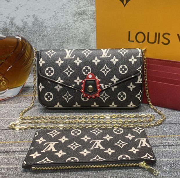 Louis Vuitton LV Monogram Women's Shoulder Bag Envelope Bag 