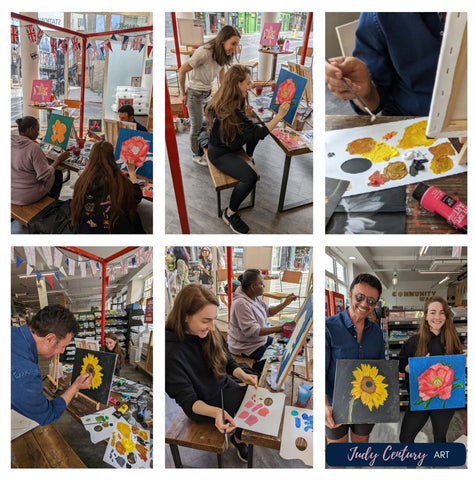 Flower painting workshop with Judy Century art free event