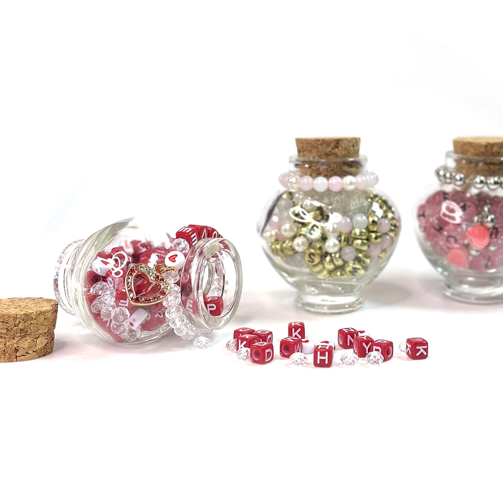 Red & Gold Valentine Kiss Box DIY Bead Kit – Jewelry Made by Me