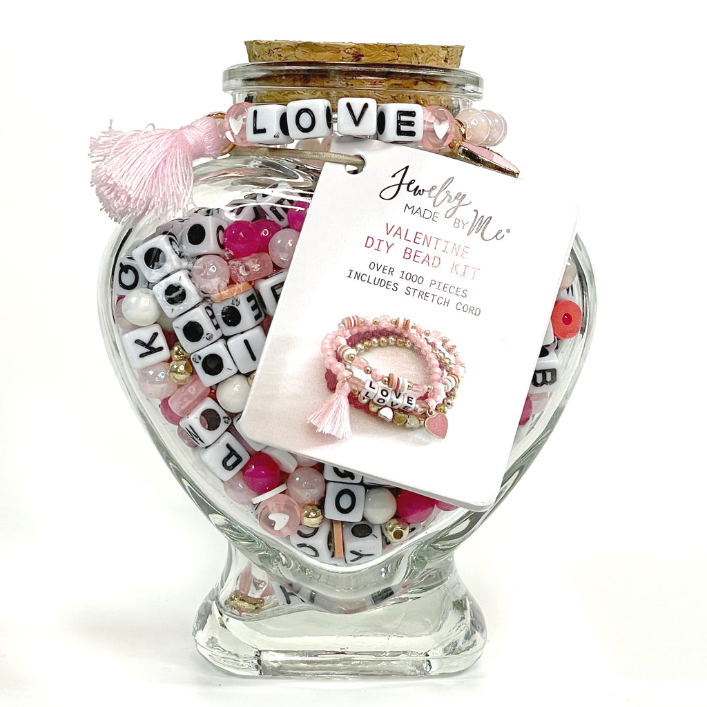 Red & Gold Valentine Heart Box DIY Bead Kit – Jewelry Made by Me