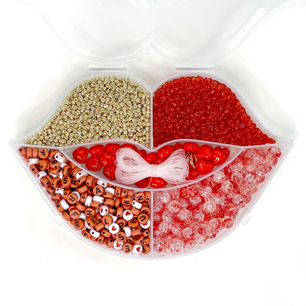 Valentines Day Beads | Red 7mm 12 Pack 6541