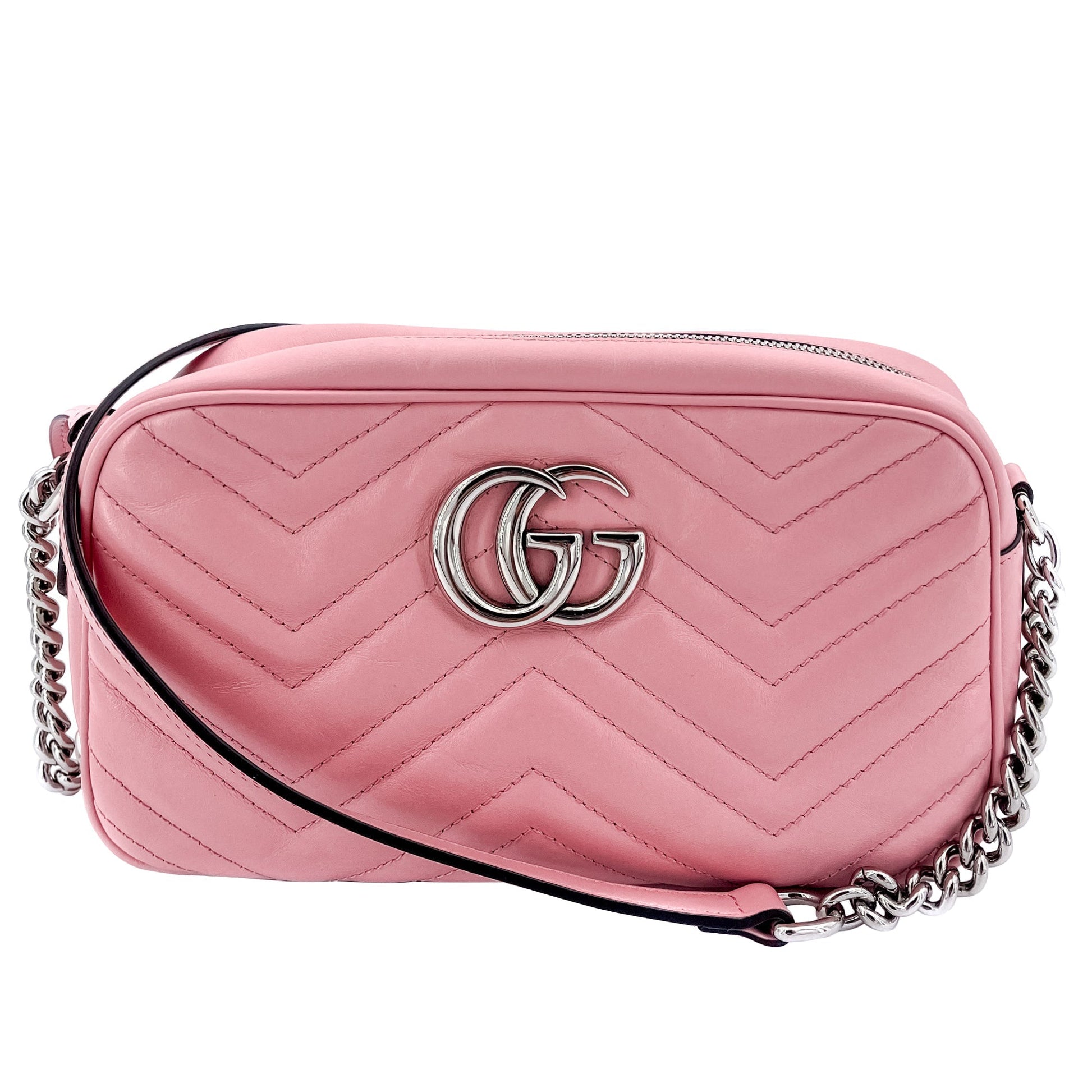 Gucci GG Light Pink Marmont Crossbody Bag Matelassé Leather - Tabita Bags –  Tabita Bags with Love