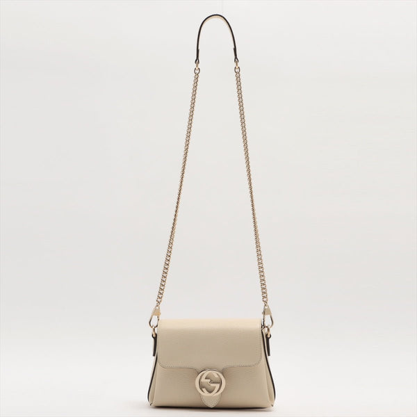 Gucci Interlocking GG Leather Chain Shoulder Bag Beige - Tabita Bags – Bags with Love