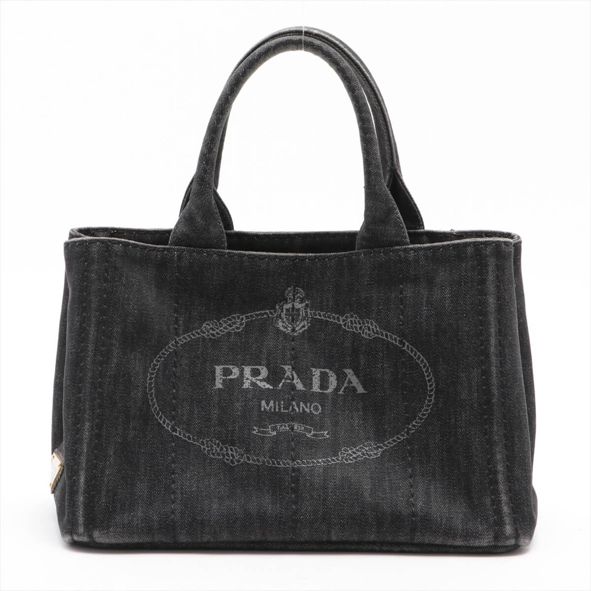 Prada Prada Mini Canapa Denim Tote bag Black - Tabita Bags – Tabita Bags  with Love