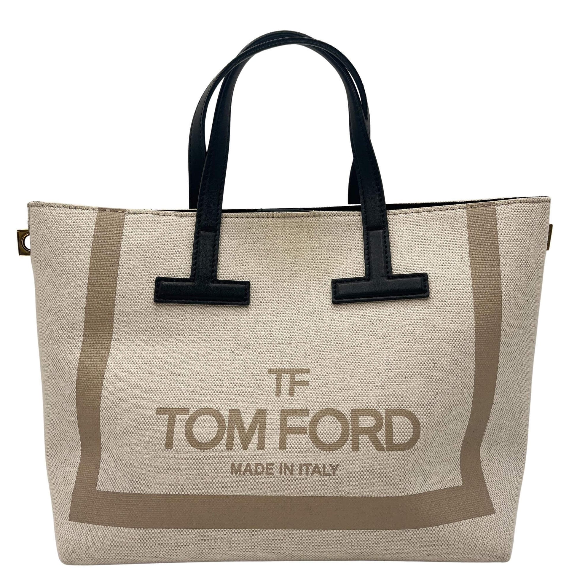 Tom Ford Tom Ford T Tote Canvas and Leather Beige - Tabita Bags – Tabita  Bags with Love