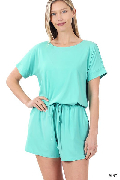 MONIQUE BRUSHED DTY ROMPER WITH POCKETS