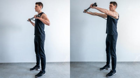Barre élastique de musculation pour un entraînement en intérieur et en  extérieur.✓ A combiner avec des bandes pour de nombreux exercices ✓  Entraînement du haut et du bas du corps.