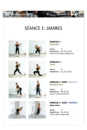 Exercices jambes élastiques musculation