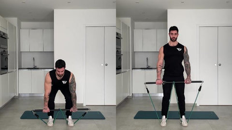 Deadlift with resistance bands