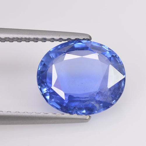 2.69 cts Unheated Natural Blue Sapphire Loose Gemstone Oval Cut Certified