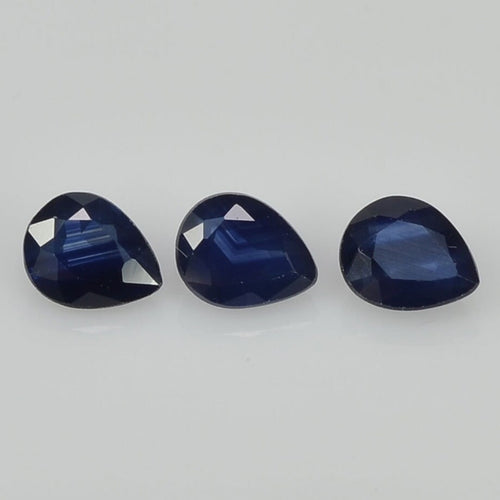 5x4 mm Natural Calibrated Blue Sapphire Loose Gemstone Pear Cut