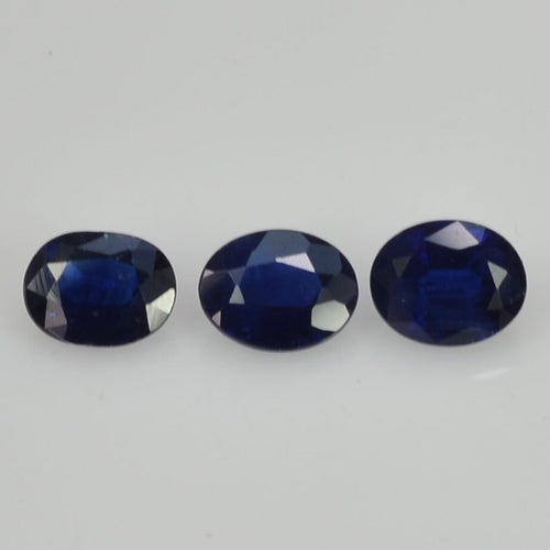 5x4 mm Natural Calibrated Blue Sapphire Loose Gemstone Oval Cut