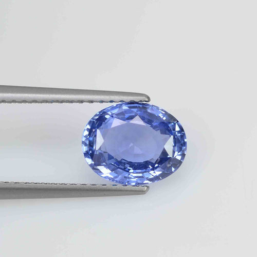 2.16 cts Unheated Natural Blue Sapphire Loose Gemstone Oval Cut Certified