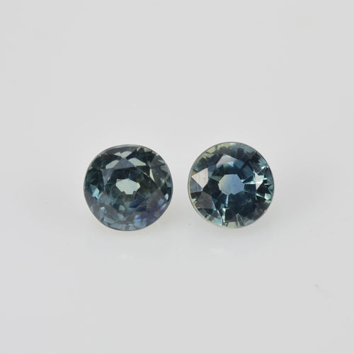 4.00 mm Natural Blue Sapphire Loose Pair Gemstone Round Cut