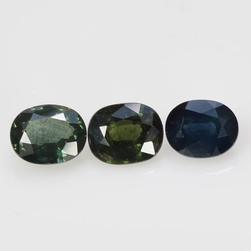 5x4 mm Natural Calibrated Green Sapphire Loose Gemstone Oval Cut