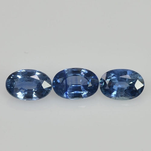 6x4 mm Natural Calibrated Blue Sapphire Loose Gemstone Oval Cut